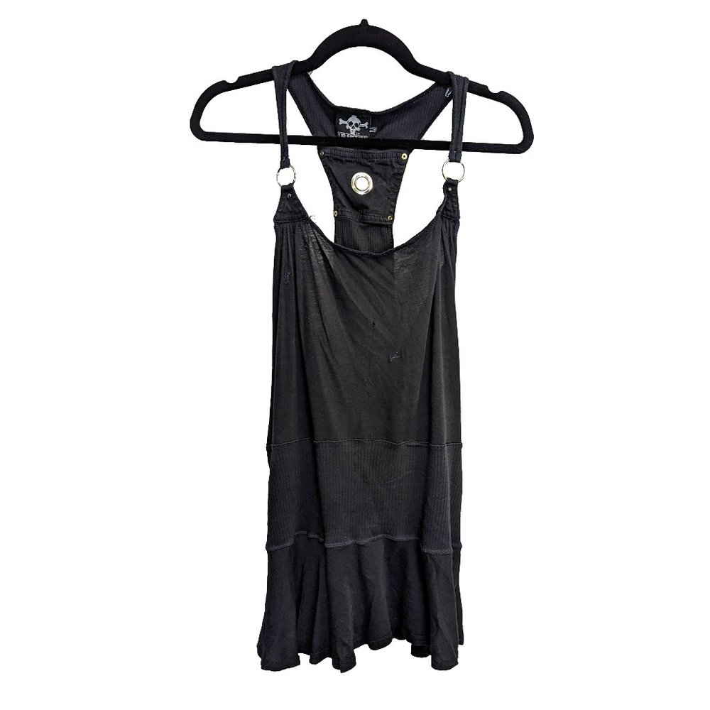 **SOLD** RARE Lip Service Frankenstitched Dye 4 You Black Racerback Tank Dress